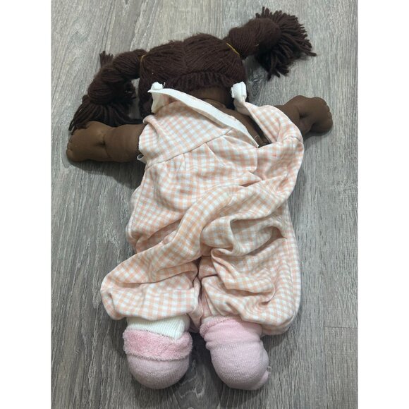 Vintage Cabbage Patch African American Girl Doll For Kids Yarn Hair Cloth Doll - Picture 7 of 10